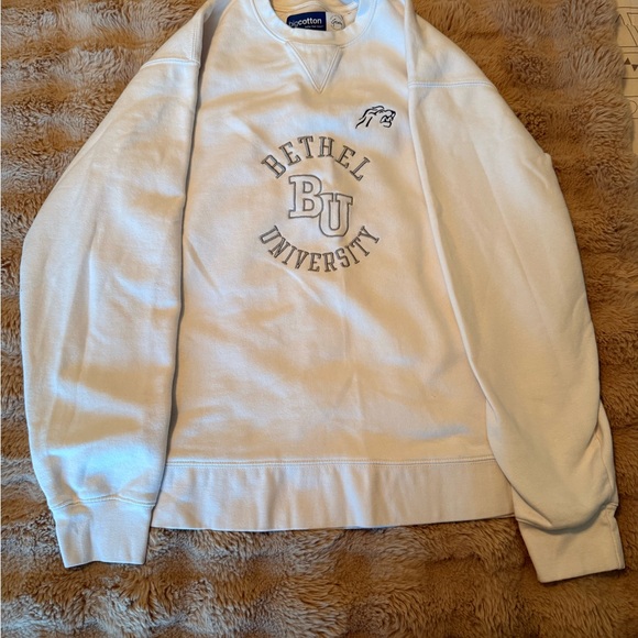 White Collegiate Crewneck Sweatshirt - Picture 1 of 5